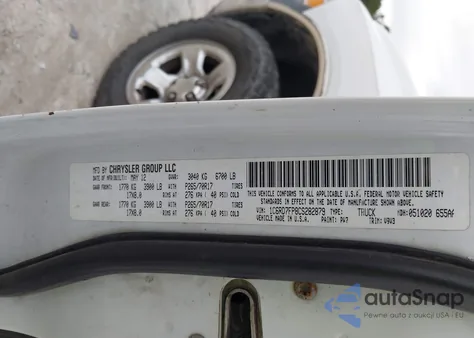 2012 Ram 1500 St z USA, uszkodzony, nr VIN 1C6RD7FP8CS282879